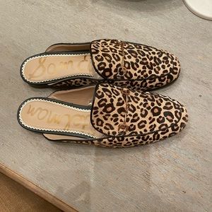 Sam Edelman Linnie leopard mule loafers with horsebit size 9
